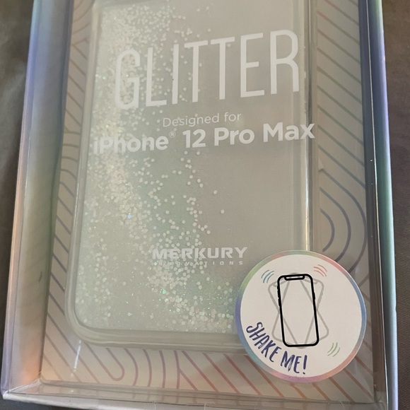 Merkury Innovations Glitter Irridescent Clear White IPhone 12 Pro Max Case New - Picture 4 of 7